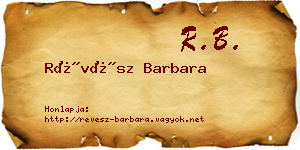Révész Barbara névjegykártya
